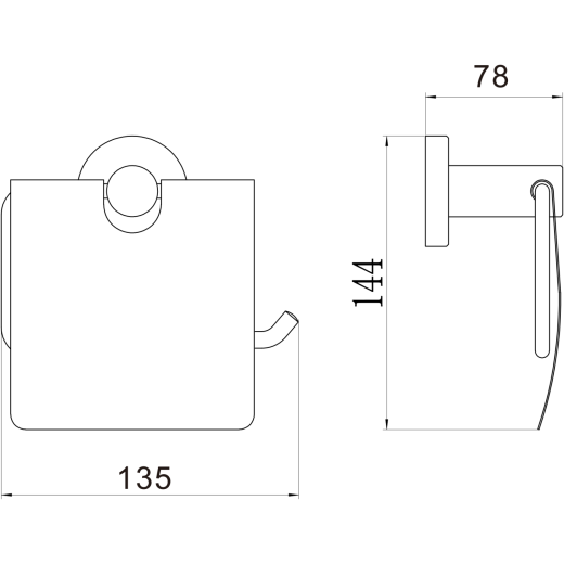 Держатель для туалетной бумаги с крышкой Savol (S-005651C)
