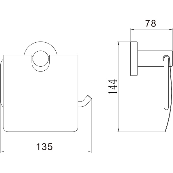 Держатель для туалетной бумаги с крышкой Savol (S-005651C)