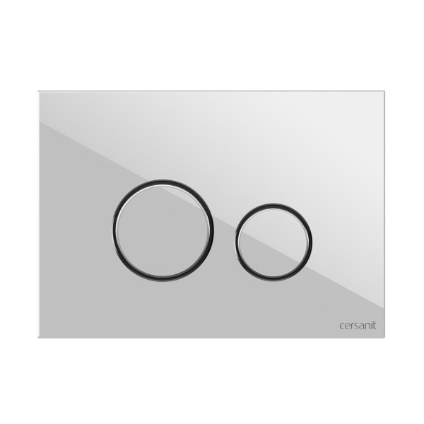 Кнопка Cersanit TWINS для LINK PRO/VECTOR/LINK/HI-TEC стекло белый (64116)