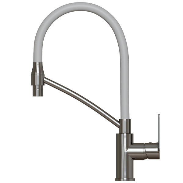 Смеситель для кухни 35к MIXLINE ML26-10 "Life" гибкий излив, б/отв, боковая ручка (553227)
