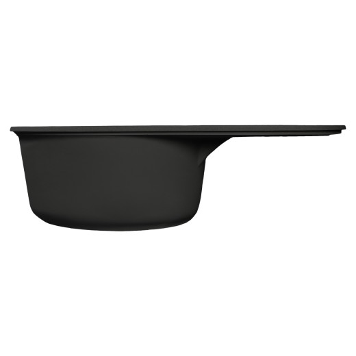 Мойка MIXLINE МЛ-ГМС105 (ML-GMS105) СТАНДАРТ овальная с крылом, черный (308), 740*460*190мм (558122)