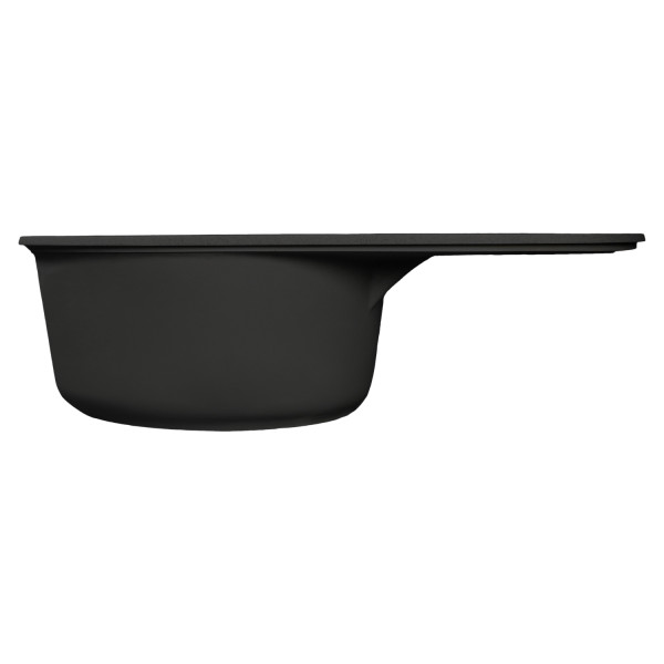Мойка MIXLINE МЛ-ГМС105 (ML-GMS105) СТАНДАРТ овальная с крылом, черный (308), 740*460*190мм (558122)