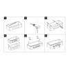 Полка для душа прямая Lemark SHELF LINE из нерж. стали с крючками, графит/вставка-пластик графит (9776045)