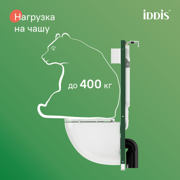 Пневматическая инсталляция IDDIS Профикс Эйр (Profix Air) с клавишей смыва белая (PRA0000i32K)