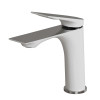 Смеситель для раковины MIXLINE ML41-04 "Swan White" 30k белый/хром (553908)