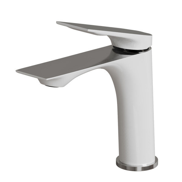 Смеситель для раковины MIXLINE ML41-04 "Swan White" 30k белый/хром (553908)