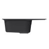 Мойка MIXLINE ML-GM18 с крылом ультра-черная (344) 640*490*190мм NEW (551978)