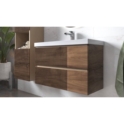 Тумба навесная Velvex Mondi 800-0-2 акация темная под раковину 4627173210898 (Madera Classica Slim) (308 акация темная)