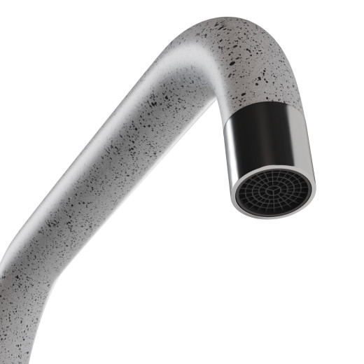 Смеситель для кухни MIXLINE ML-GS12 35к (310) серый высок. излив (550656)