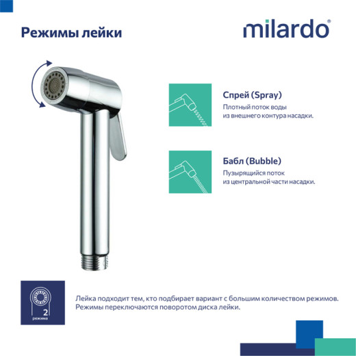 Гигиеническая лейка Milardo Эссеншл (Essential) (ESS2FCRM20)