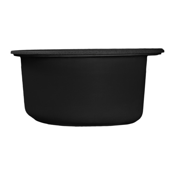 Мойкa MIXLINE МЛ-ГМС101 (ML-GMS101) СТАНДАРТ круглая, черный (308), 480 мм (глуб. чаши 190) (558080)