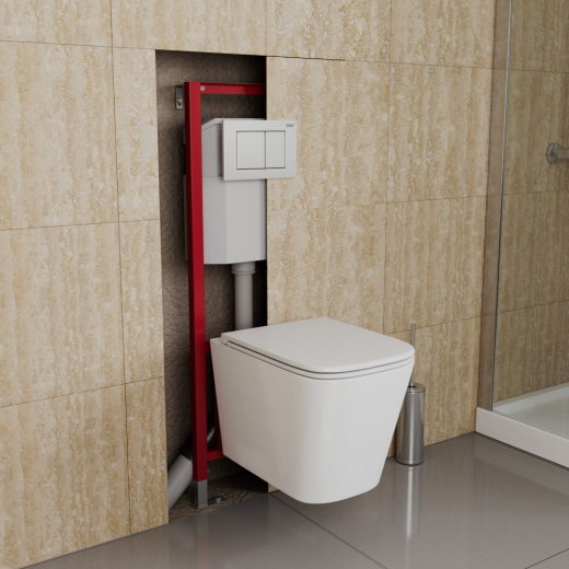 Инсталляция с белой клавишей DQ 400*165*1160мм (DI8640116)