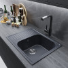 Мойка MIXLINE ML-GM18 с крылом антрацит (343) 640*490*190мм NEW (551977)
