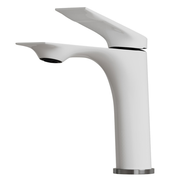 Смеситель для раковины MIXLINE ML41-04 "Swan White" 30k белый/хром (553908)