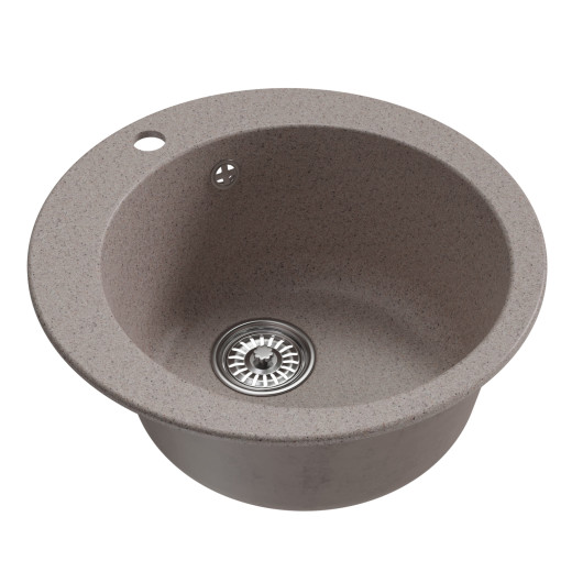 Мойкa MIXLINE ML-GM13 круглая  песочная (302) 495мм (глуб. чаши 200) NEW (551888)