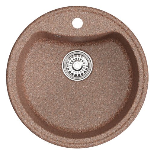 Мойкa MIXLINE ML-GM09 круглая  терракотовая (307) 510 мм (глуб. чаши 190) NEW (551794)