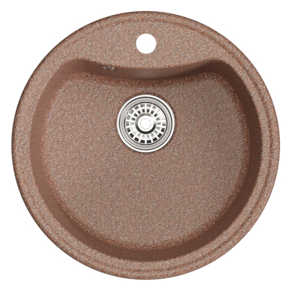 Мойкa MIXLINE ML-GM09 круглая терракотовая (307) 510 мм (глуб. чаши 190) NEW (551794)