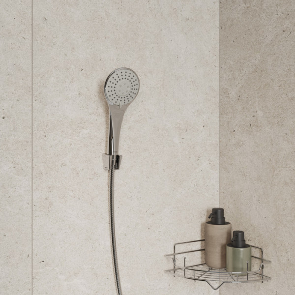Душевой гарнитур с держателем, Essential, Milardo, 3303F10M16