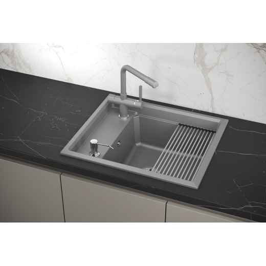 Кухонная мойка GRANULA Kitchen Space (6004, АЛЮМИНИУМ)