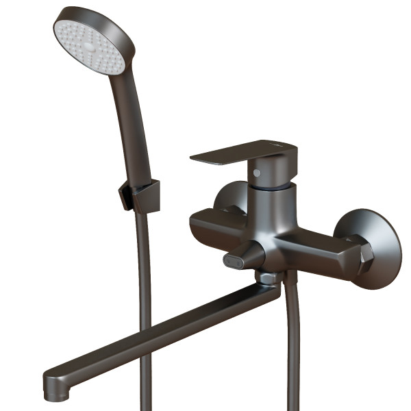 Смеситель для ванны и раковины 35k MIXLINE МЛ15-02 (ML15-02GR) ГРАФИТ (556669)