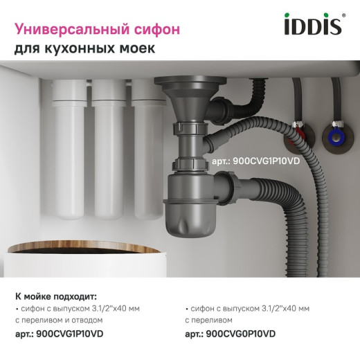 Мойка IDDIS Бэйсик (Basic) нерж. cталь, полир., D510 (BAS51P1i77)