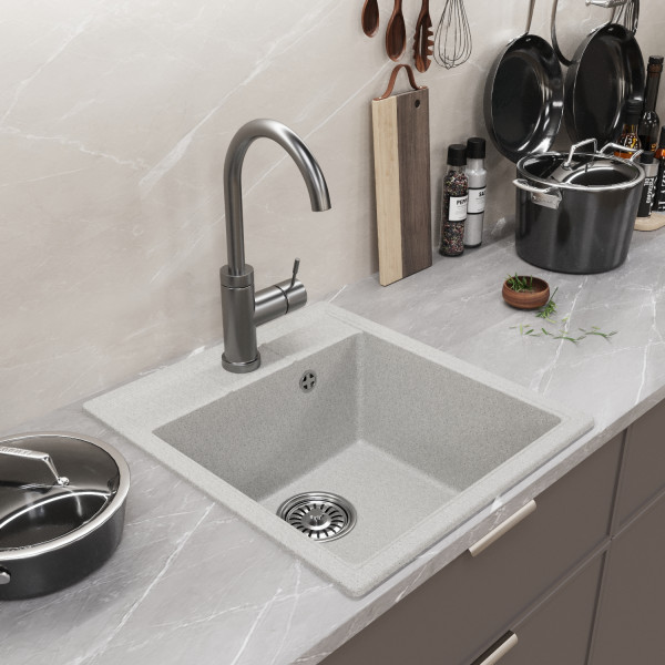 Мойка MIXLINE ML-GM28 серая (310) 450*500*190мм NEW (552098)