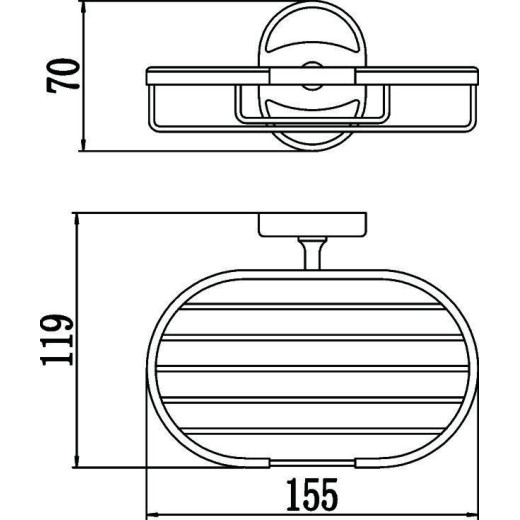 Мыльница решетка настенная Savol S-007032-1