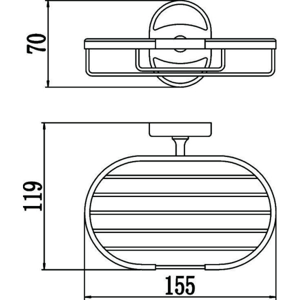 Мыльница решетка настенная Savol S-007032-1