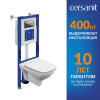 Комплект CERSANIT CARINA XL DPL EO slim инсталляция AQUA 40 SMART M кнопка CORNER пластик хром глянцевый (69310)