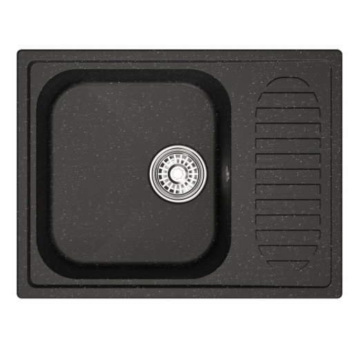 Мойка MIXLINE ML-GM18 с крылом  черная (308) 640*490*190мм NEW (551970)