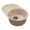 Мойка MIXLINE МЛ-ГМС105 (ML-GMS105) СТАНДАРТ овальная с крылом, бежевый (328), 740*460*190мм (558124)