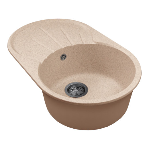 Мойка MIXLINE МЛ-ГМС105 (ML-GMS105) СТАНДАРТ овальная с крылом, бежевый (328), 740*460*190мм (558124)