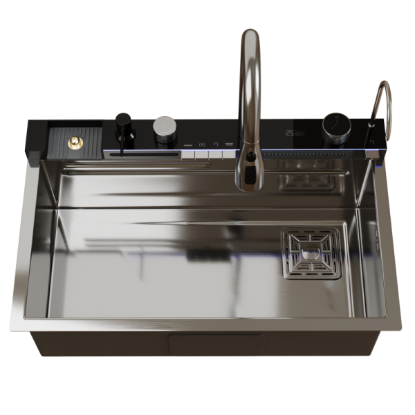 Мойка настол.монтаж MIXLINE PRO 75х46 (сатин) сиф+доз+смес+кол+д/р+о/с (554163)