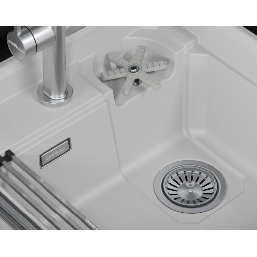 Кухонная мойка GRANULA KITCHEN SPACE RINZER кварц (5807R, АРКТИК)