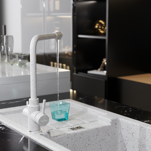 Смеситель для кухни MIXLINE ML-GS13 35к (328) бежевый с вых. для питьевого фильтра (550670)
