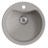Мойкa MIXLINE ML-GM09 круглая, серая 510 мм глуб. чаши 190 (551799)