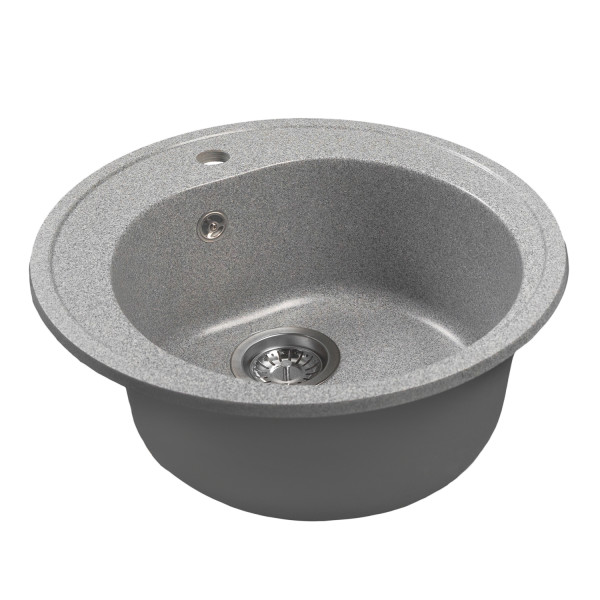 Мойкa MIXLINE МЛ-ГМС102 (ML-GMS102) СТАНДАРТ круглая, темно-серый (309), 500 мм (глуб. чаши 170) (558089)
