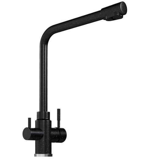 Смеситель для кухни MIXLINE ML-GS13 35к (308) черный с вых. для питьевого фильтра (550667)