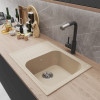 Мойка MIXLINE ML-GM18 с крылом бежевая (328) 640*490*190мм NEW (551973)