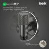 Кран угловой IDDIS Оптима Хоум (Optima Home) с отражателем, вынос 2 см, 1/2; 1/2, кран-букса, латунь, графит (910B1A6C2GMZ)