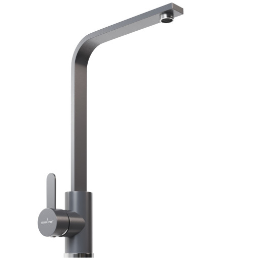 Смеситель для кухни MIXLINE ML-GS14 35к (342) графит высок. излив (550685)