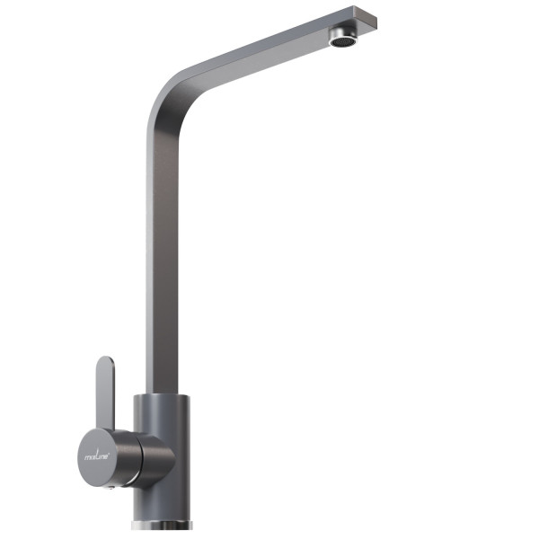 Смеситель для кухни MIXLINE ML-GS14 35к (342) графит высок. излив (550685)