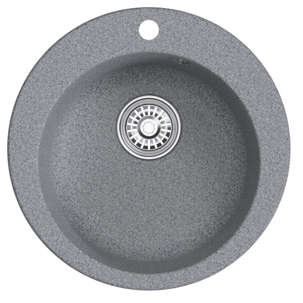 Мойкa MIXLINE ML-GM13 круглая темно-серая (309) 495мм (глуб. чаши 200) NEW (551891)