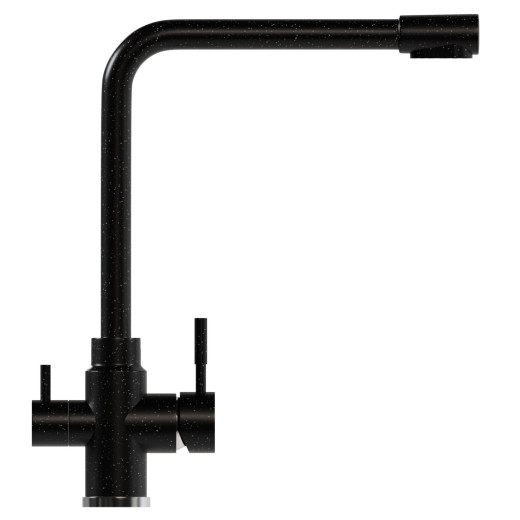 Смеситель для кухни MIXLINE ML-GS13 35к (308) черный с вых. для питьевого фильтра (550667)