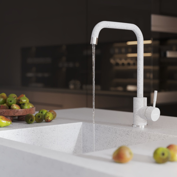 Смеситель для кухни MIXLINE ML-GS12 35к (310) серый высок. излив (550656)