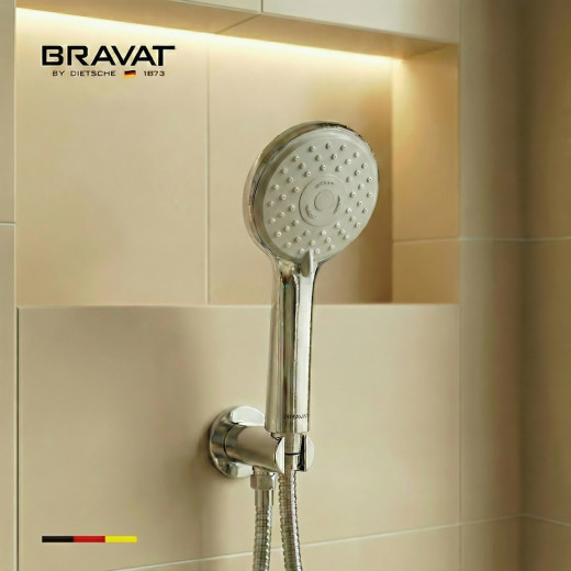 Набор для душа с лейкой и шлангом BRAVAT (D2142CP-SW)