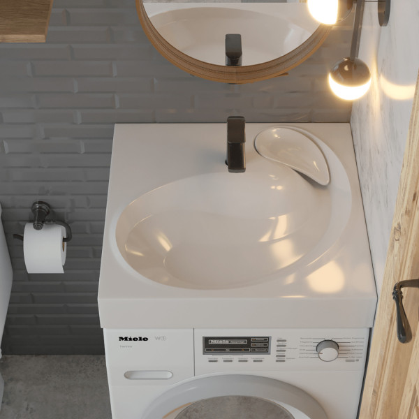 Раковина над стиральной машиной MIXLINE "Бута" 60*60 ш*г, с кронштейнами (Madera) (554843)