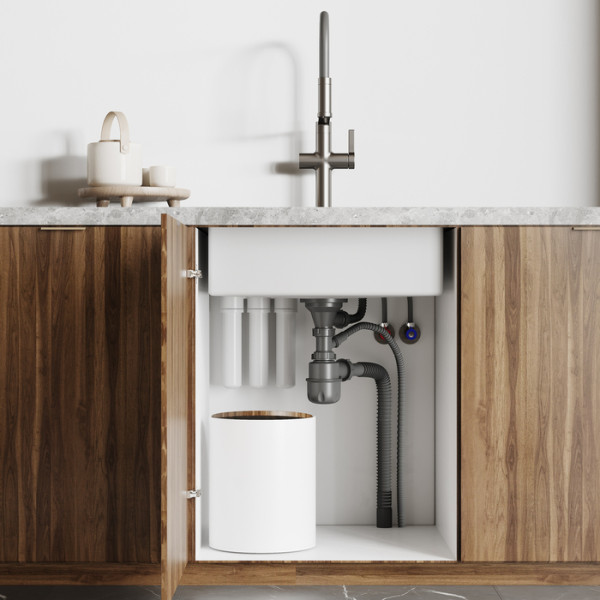 Сифон бутылочный IDDIS Optima Home 3.1/2x40мм, с выпуском, гофротрубой, отводом и переливом (900CVG1P10VD)