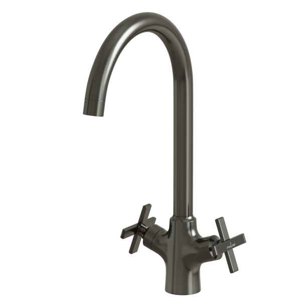 Смеситель для кухни MIXLINE ML38-032 "Graphite" 1/2 кер. высокий излив графит (553897)