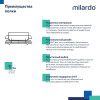 Полка одноярусная прямая Milardo Grid проволока стальная, чёрный матовый (GRICS1BM44)